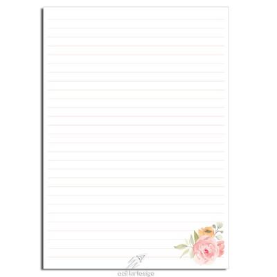 Desenli Kağıt A4 Boy 40'Lı Paket Rose