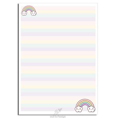Desenli Kağıt A4 Boy 40'Lı Paket Rainbow