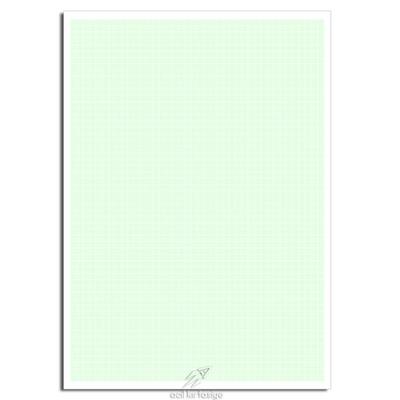 Desenli Kağıt A4 Boy 40'Lı Paket Kareli Yeşil