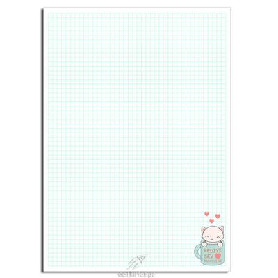 Desenli Kağıt A4 Boy 40'Lı Paket Kediyi Sev Kahveyi İç