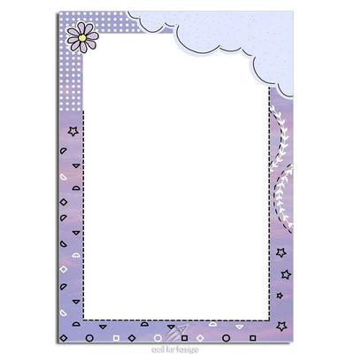 Acil Kırtasiye Desenli Memopad A6 Küçük Boy 40 Yaprak Purple