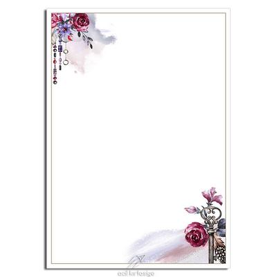 Desenli Kağıt A4 Boy 40'Lı Paket Key