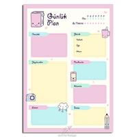 Era Günlük Planlayıcı A5 Boy 50'Li Paket Soft Color