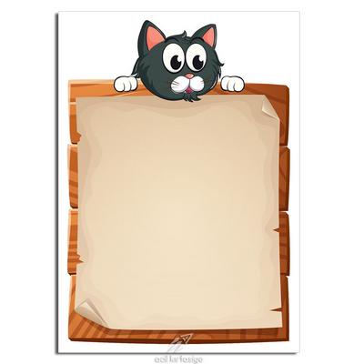 Acil Kırtasiye Desenli Memopad A6 Küçük Boy 40 Yaprak Cute Cat 02