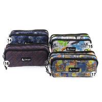 Okapi Okp-101 Üç Gözlü Kalem Çantası Desenli