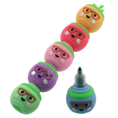 Renkli Adamlar Md-152 Fosforlu İşaretleme Kalemi 6 Renk Set