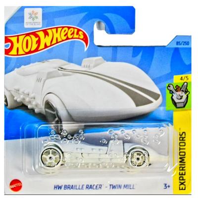 Hot Wheels 2023 Experimotors 4/5 Hw Braille Racer - Twin Mill