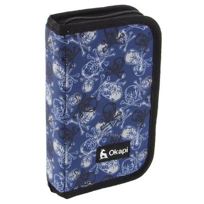 Okapi Okp-123 İçi Bölmeli Ve Lastikli Kalem Çantası Kuru Kafa