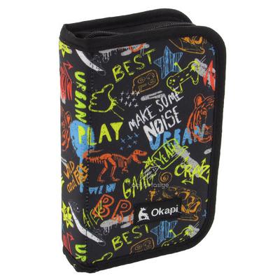 Okapi Okp-123 İçi Bölmeli Ve Lastikli Kalem Çantası Urban Siyah