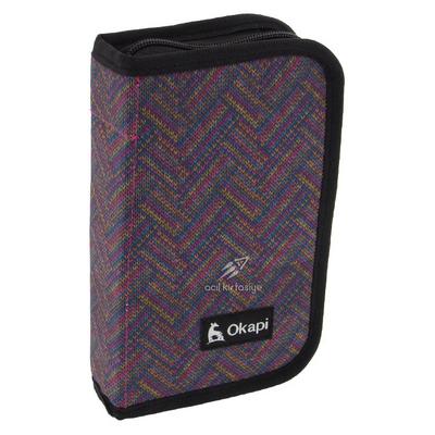 Okapi Okp-123 İçi Bölmeli Ve Lastikli Kalem Çantası Zigzag