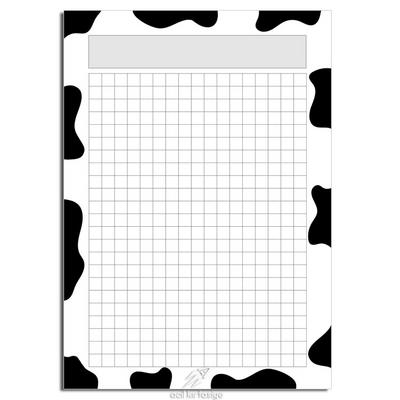 Acil Kırtasiye Desenli Memopad A6 Küçük Boy 40 Yaprak Cow
