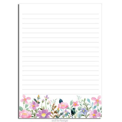 Acil Kırtasiye Desenli Memopad A5 Orta Boy 40 Yaprak Colorful Floral