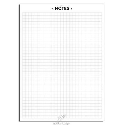 Acil Kırtasiye Desenli Memopad A5 Orta Boy 40 Yaprak Classic Notes Black Kareli