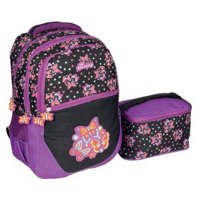 Relaxion 1350 Sırt Çantası Ve Beslenme Takım İlkokul Kelebek Siyah