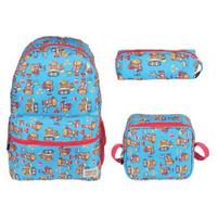 Relaxion 8640 Sırt Çantası Beslenme Ve Kalemlik Takım İlkokul Tamirci Ayıcık