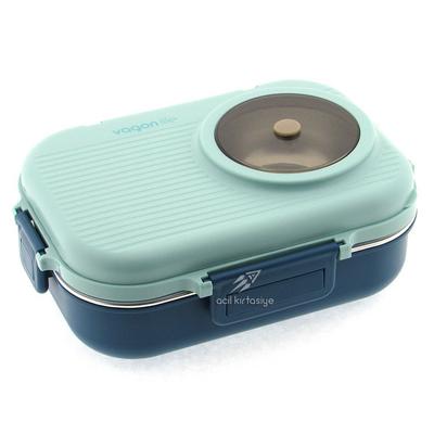 Vagon Life Bl70100 Çelik Hazneli Lunch Box Beslenme Kabı Mavi