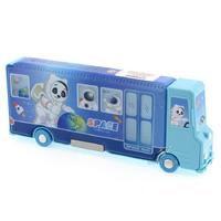 Taros 7142 2 Gözlü Fonksiyonel Kalem Kutusu Otobüs Şekilli Açık Mavi