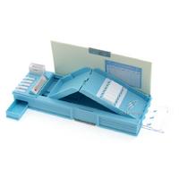 Taros 7143 2 Gözlü Fonksiyonel Kalem Kutusu Funny Açık Mavi