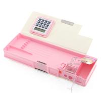 Taros 7139 2 Gözlü Fonksiyonel Kalem Kutusu Hesap Makineli Pembe