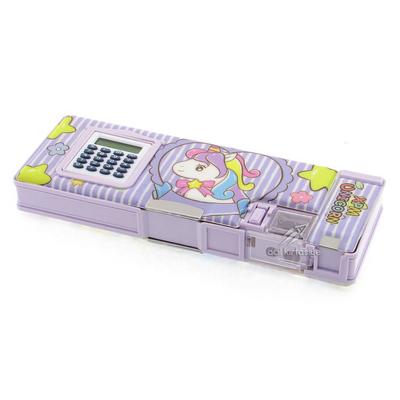 Taros 7139 2 Gözlü Fonksiyonel Kalem Kutusu Hesap Makineli Lila