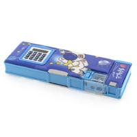 Taros 7140 2 Gözlü Fonksiyonel Kalem Kutusu Hesap Makineli Açık Mavi