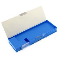 Taros 7140 2 Gözlü Fonksiyonel Kalem Kutusu Hesap Makineli Mavi