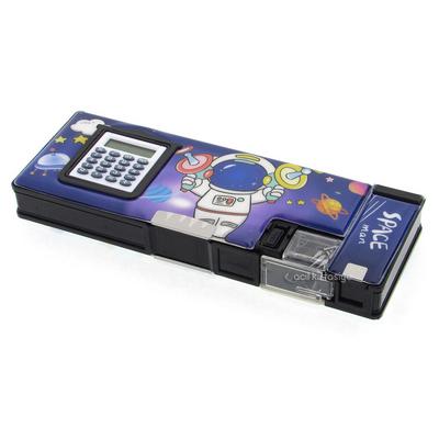 Taros 7140 2 Gözlü Fonksiyonel Kalem Kutusu Hesap Makineli Siyah