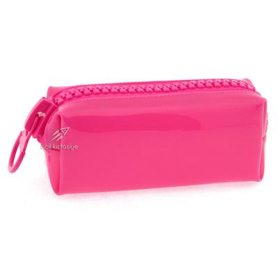 Unicus 913 Big Zip Pastel Şeffaf Kalem Çantası Pembe