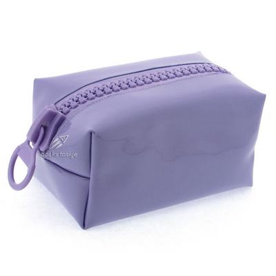 Unicus 975 Rugan Big Zip Makyaj Ve Kalem Çantası Pastel Lila