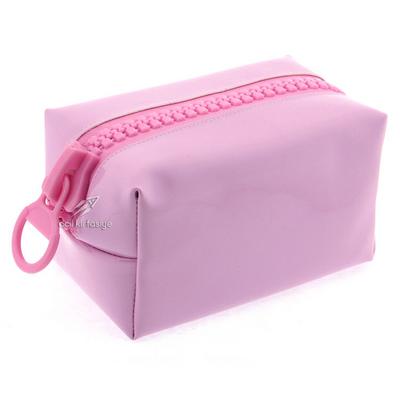 Unicus 975 Rugan Big Zip Makyaj Ve Kalem Çantası Pastel Pembe