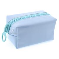 Unicus 975 Rugan Big Zip Makyaj Ve Kalem Çantası Pastel Mavi