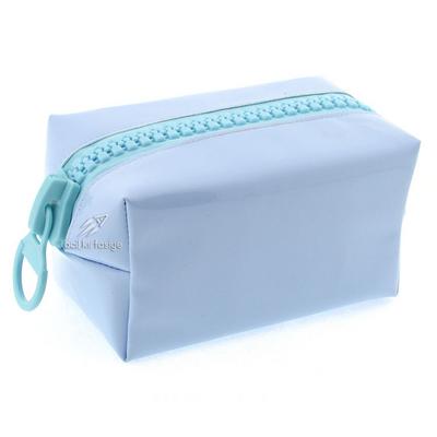 Unicus 975 Rugan Big Zip Makyaj Ve Kalem Çantası Pastel Mavi