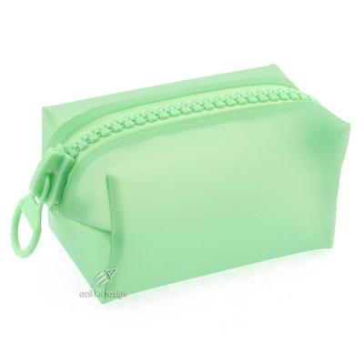 Unicus 964 Big Zip Mat Pastel Silikon Makyaj Ve Kalem Çantası Pastel Yeşil