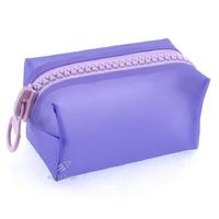 Unicus 964 Big Zip Mat Pastel Silikon Makyaj Ve Kalem Çantası Pastel Lila