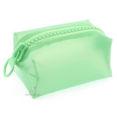 Unicus 974 Big Zip Parlak Silikon Makyaj Ve Kalem Çantası Yeşil