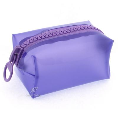Unicus 974 Big Zip Parlak Silikon Makyaj Ve Kalem Çantası Lila