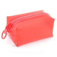 Unicus 974 Big Zip Parlak Silikon Makyaj Ve Kalem Çantası Nar Çiçeği