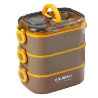 Vagon Life Vgna53 Çelik Hazneli Lunch Box Beslenme Kabı Kahve