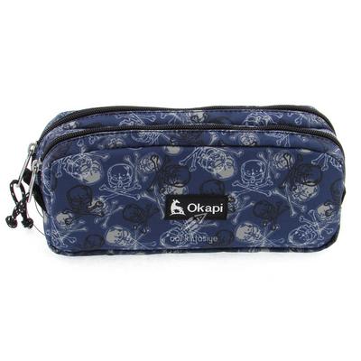 Okapi Okp-108 Çift Gözlü Kalem Çantası Skull