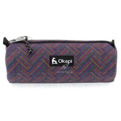 Okapi Okp-104 Silindir Kalem Çantası Zigzag