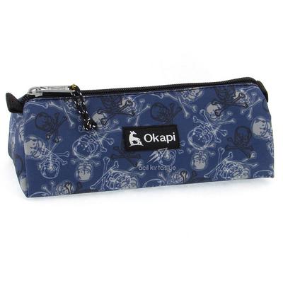 Okapi Okp-103 Üçgen Kalem Çantası Skull