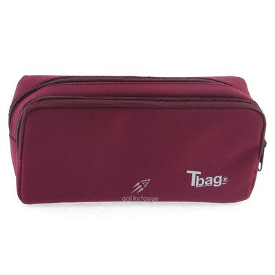 Tbag Tgb-905 İki Gözlü Kalem Çantası Mürdüm
