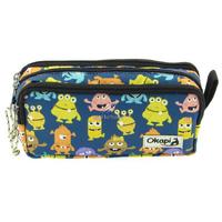 Okapi Okp-101 Üç Gözlü Kalem Çantası Monster