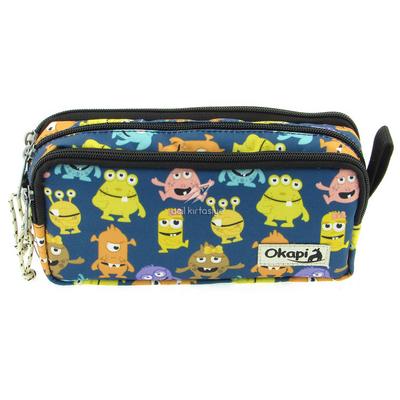 Okapi Okp-101 Üç Gözlü Kalem Çantası Monster
