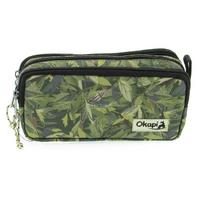 Okapi Okp-101 Üç Gözlü Kalem Çantası Leaves