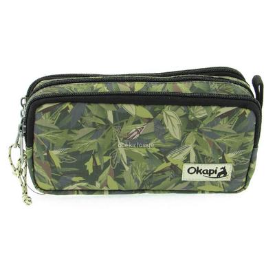Okapi Okp-101 Üç Gözlü Kalem Çantası Leaves
