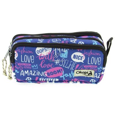 Okapi Okp-101 Üç Gözlü Kalem Çantası Fashion