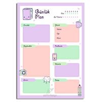 Era Günlük Planlayıcı A5 Boy 50'Li Paket Soft Color Lilac