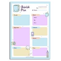 Era Günlük Planlayıcı A5 Boy 50'Li Paket Soft Color Pale Blue