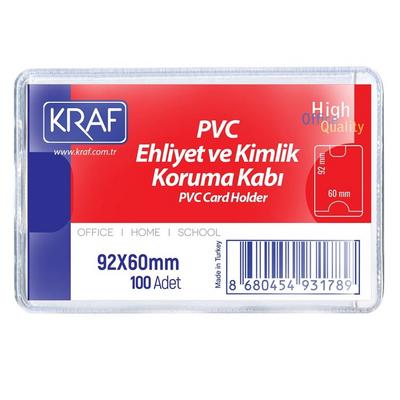 Kraf Pvc Ehliyet Kimlik Kabı
